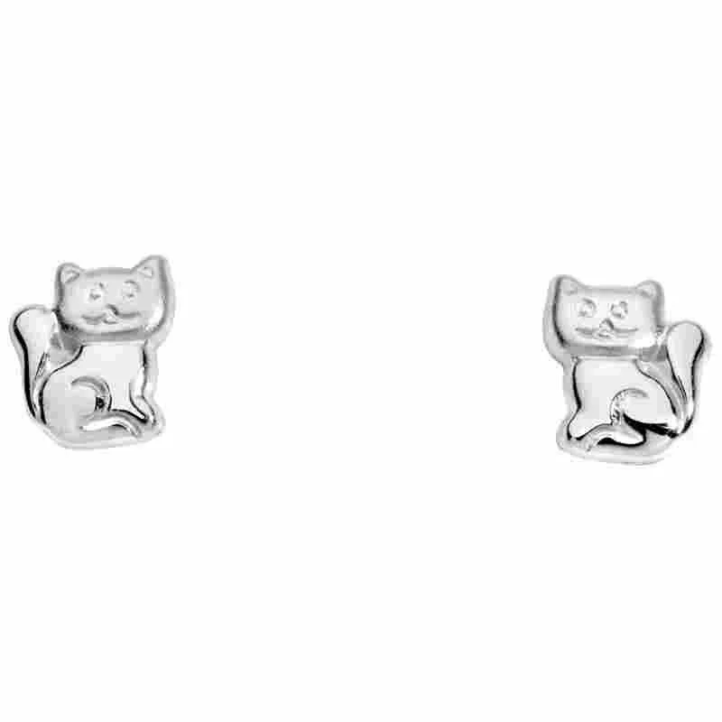 Schneider Basic Ohrstecker - Silber - Katze - SK43