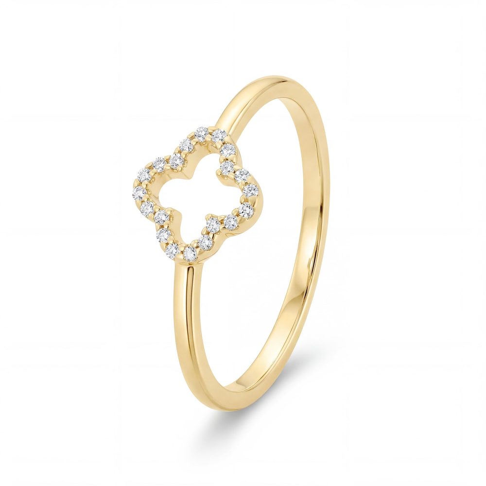 Maja Emulto Ring - Sparkle Clover - EL00010.RG.YG