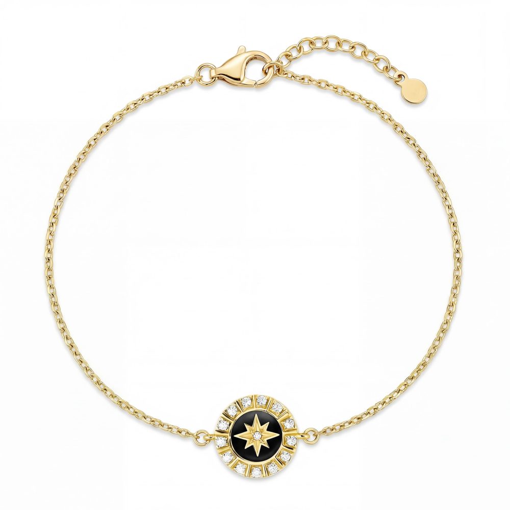 Maja Emulto Armband - Starshine black - EL00113.BR.YG.B