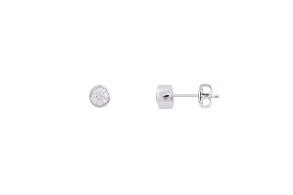 XENOX Ohrstecker - Silver Circle Zargenfassung - XS7028