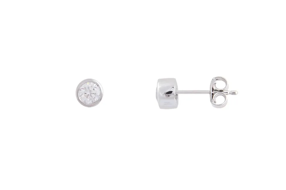 XENOX Ohrstecker - Silver Circle Zargenfassung - XS7157