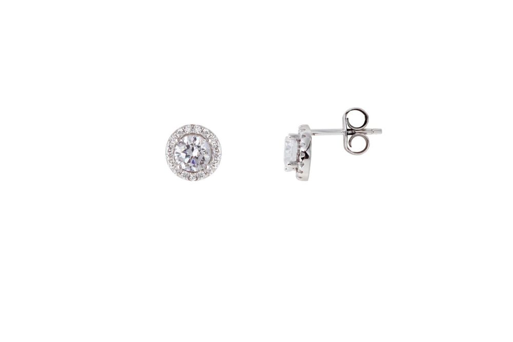 XENOX Ohrstecker - Silver Circle Krappenfassung - XS7363