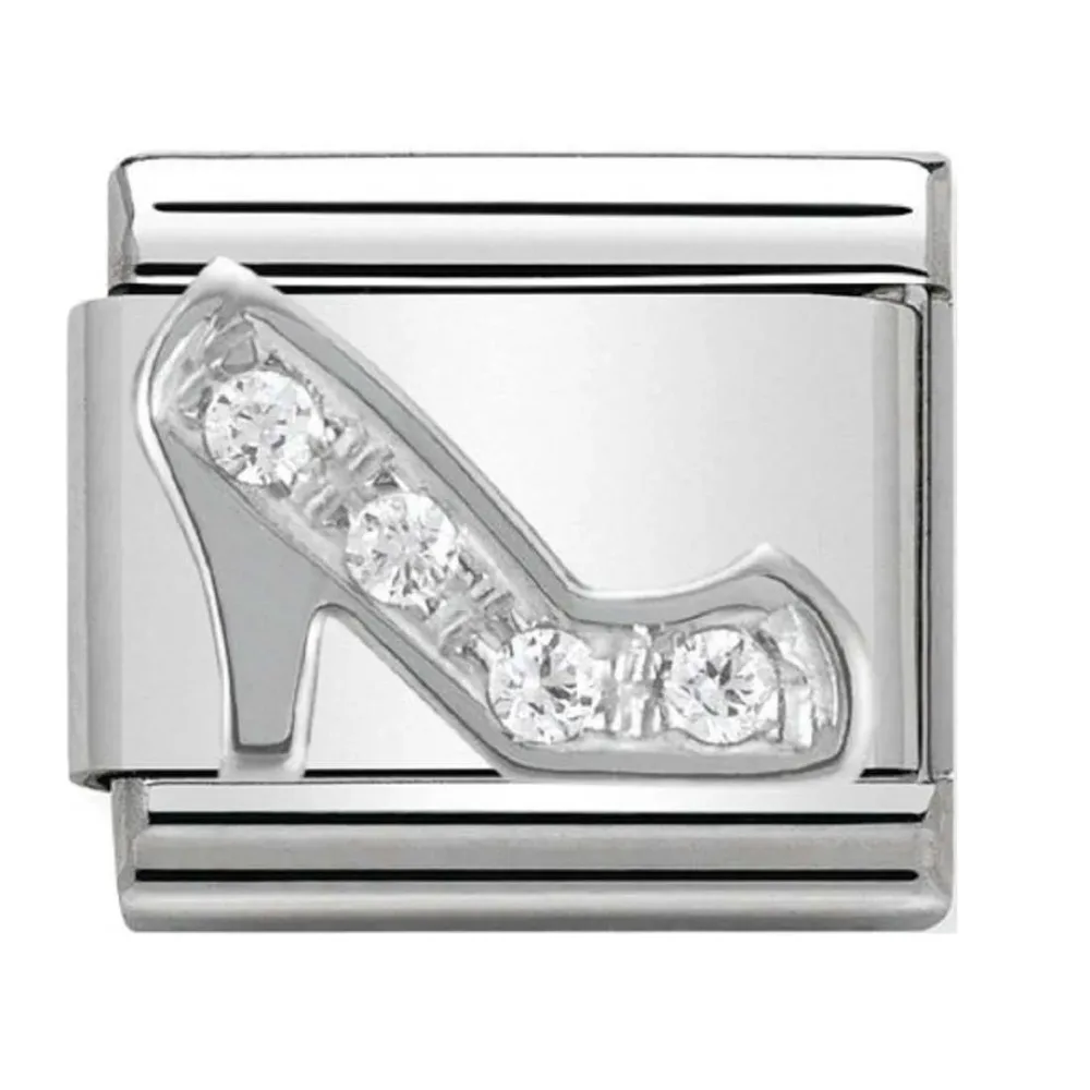 Nomination Classic - SilverShine aus Edelstahl mit 925er Silber und Zirkonia - Schuh - 330304/09