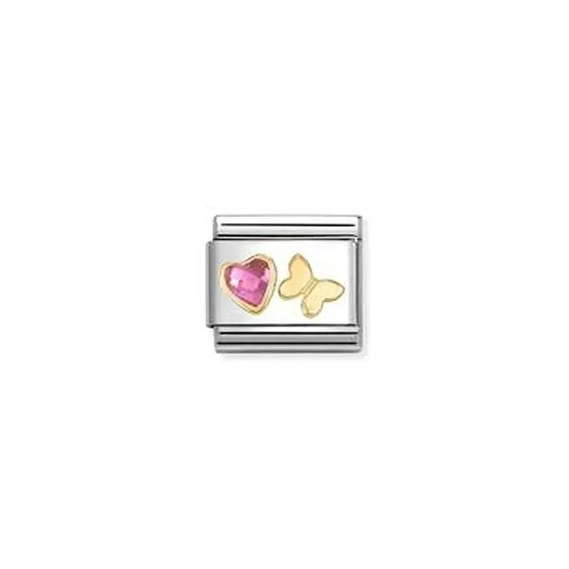 Nomination Charm - Schmetterling mit Zirkoniaherz - 030613/14