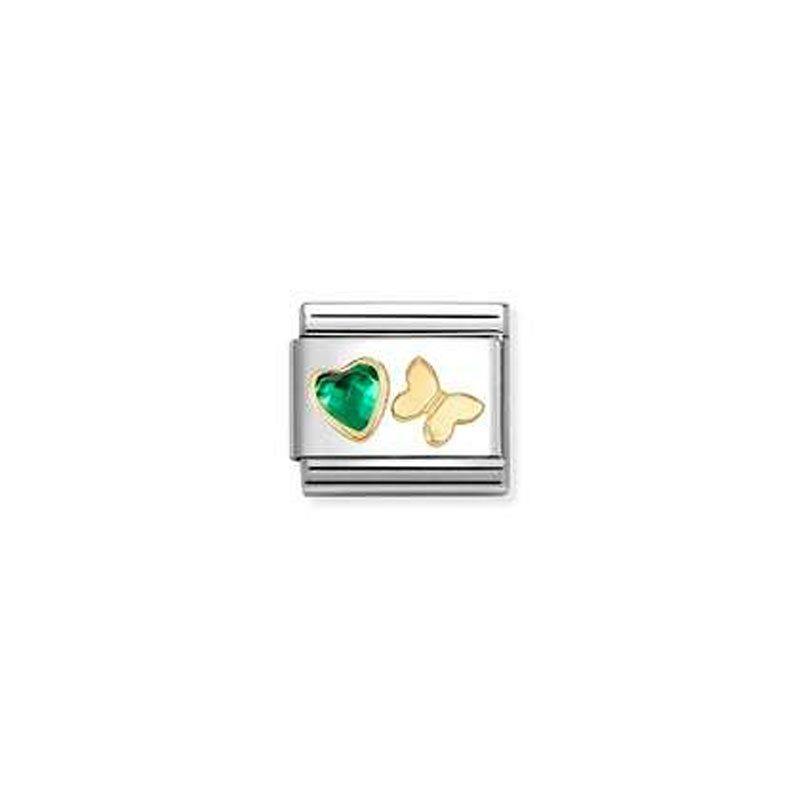 Nomination Charm - Schmetterling mit Zirkoniaherz - 030613/15