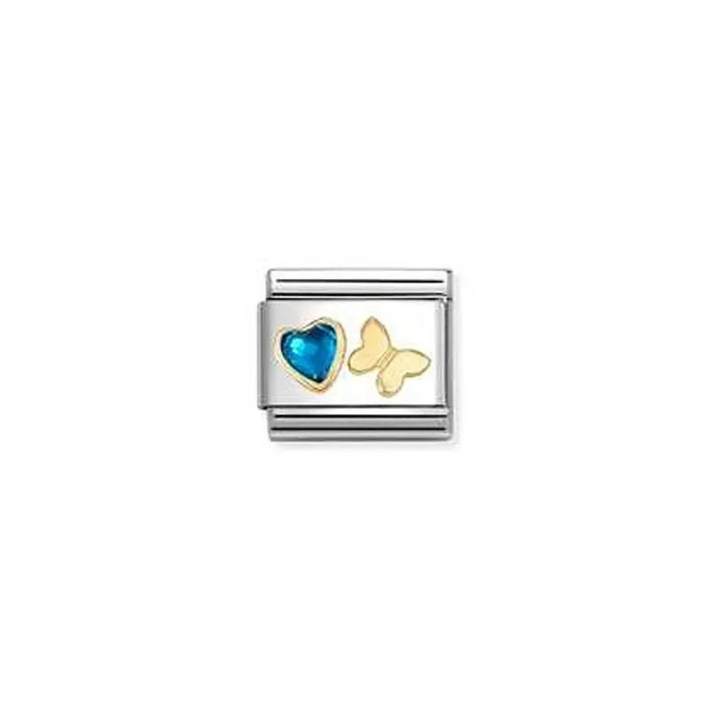 Nomination Charm - Schmetterling mit Zirkoniaherz - 030613/16