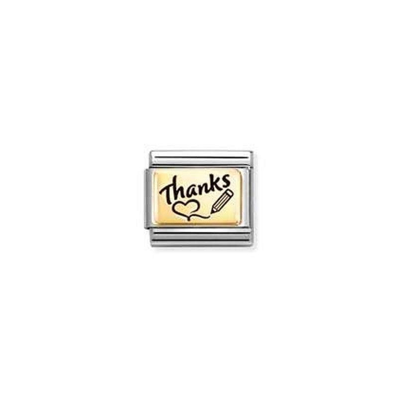 Nomination Charm - Thanks - 030166/76