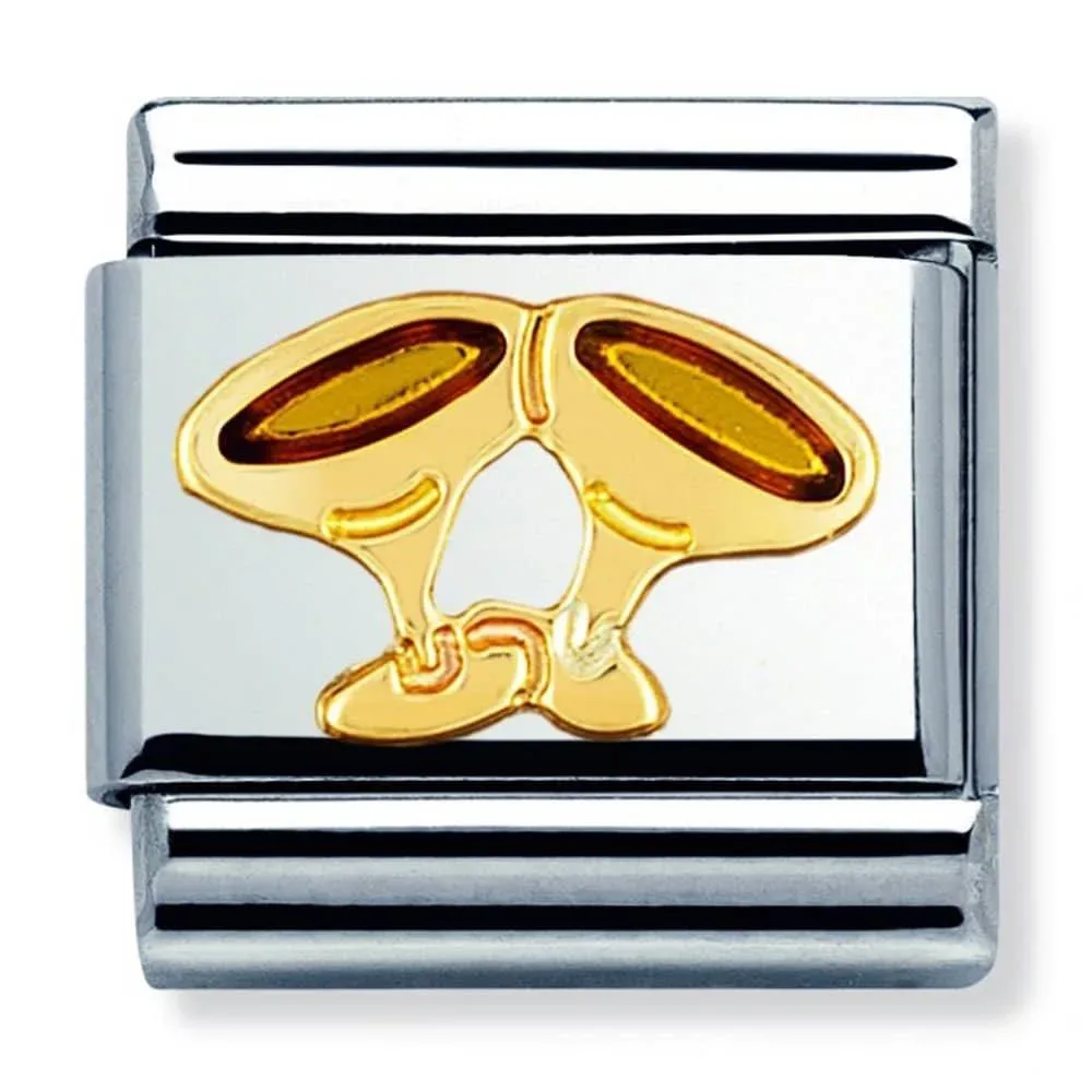 Nomination Classic - FUN Edelstahl, Email und 18K-Gold (Sektglas)