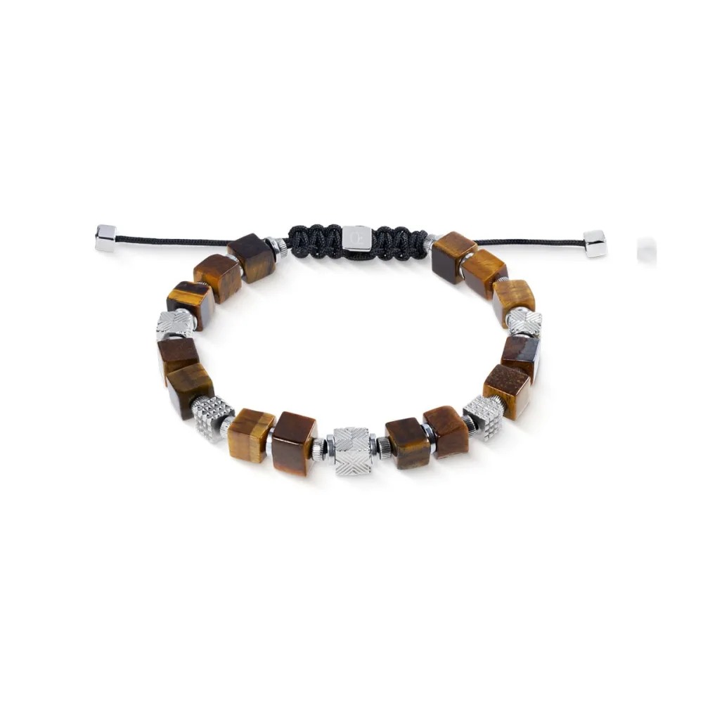 Coeur de Lion Armband - Cubes Tigerauge - 092330.1117.0