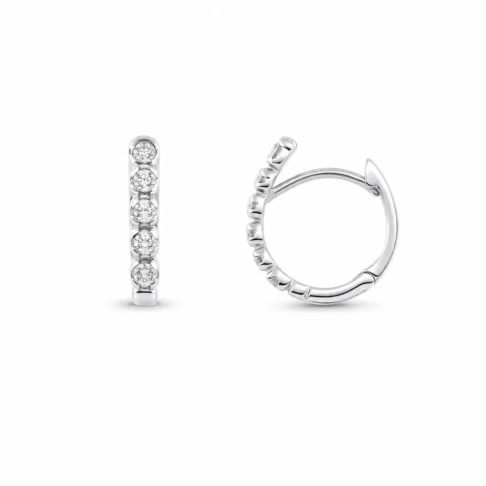 ELLA Juwelen Creolen - ELLA Juwelen Creolen 585 Weißgold mit Zirkonia - 103-53060WG