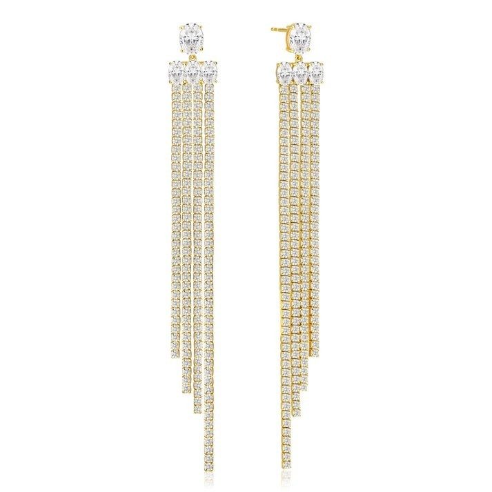 SIF Jakobs Ohrringe - Ellisse Exclusive Lungo - SJ-E2328-CZ-YG