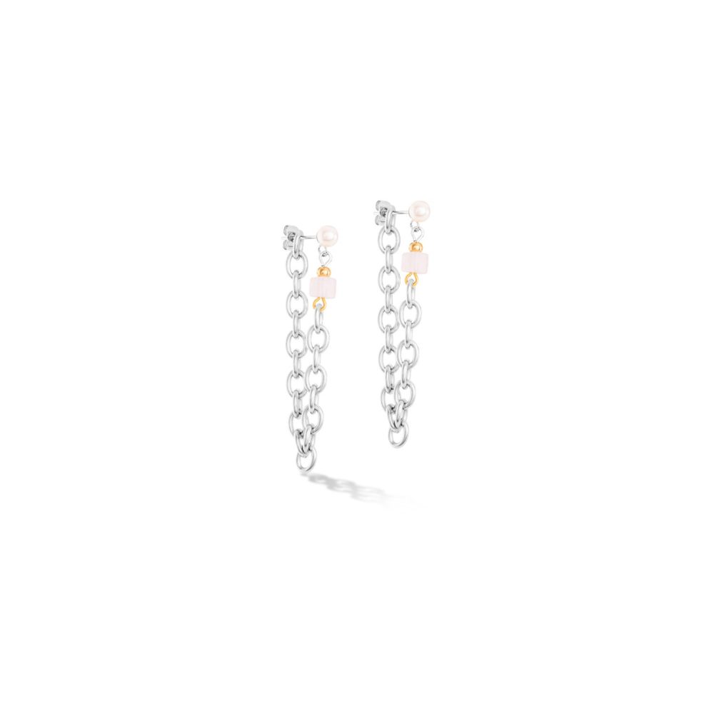 Coeur de Lion Ohrringe - Cool Romantic Cubes & Pearls - 112521.1558.0