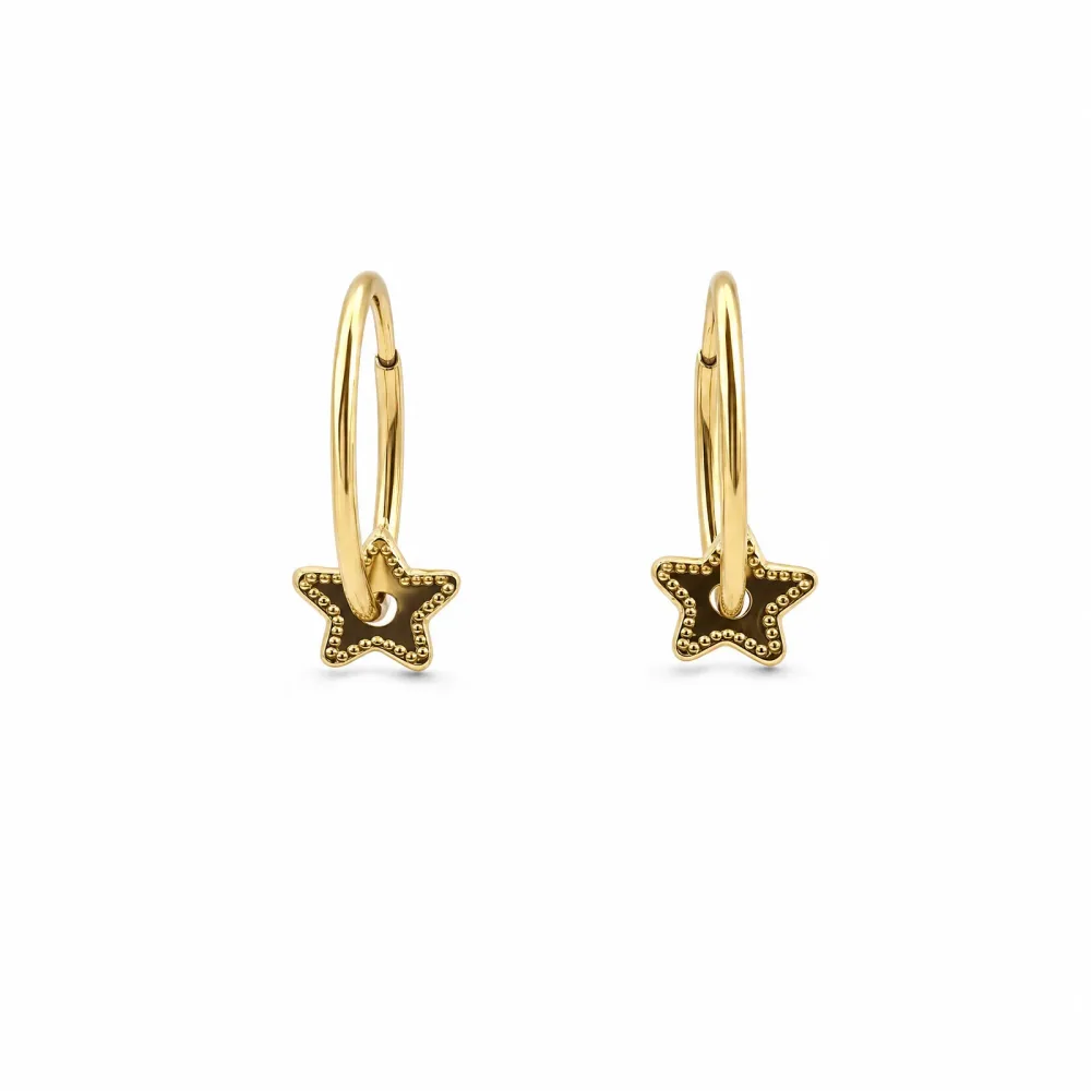 ELLA Juwelen Creolen - ELLA Juwelen Creolen 585 Gold Stern - 167-87