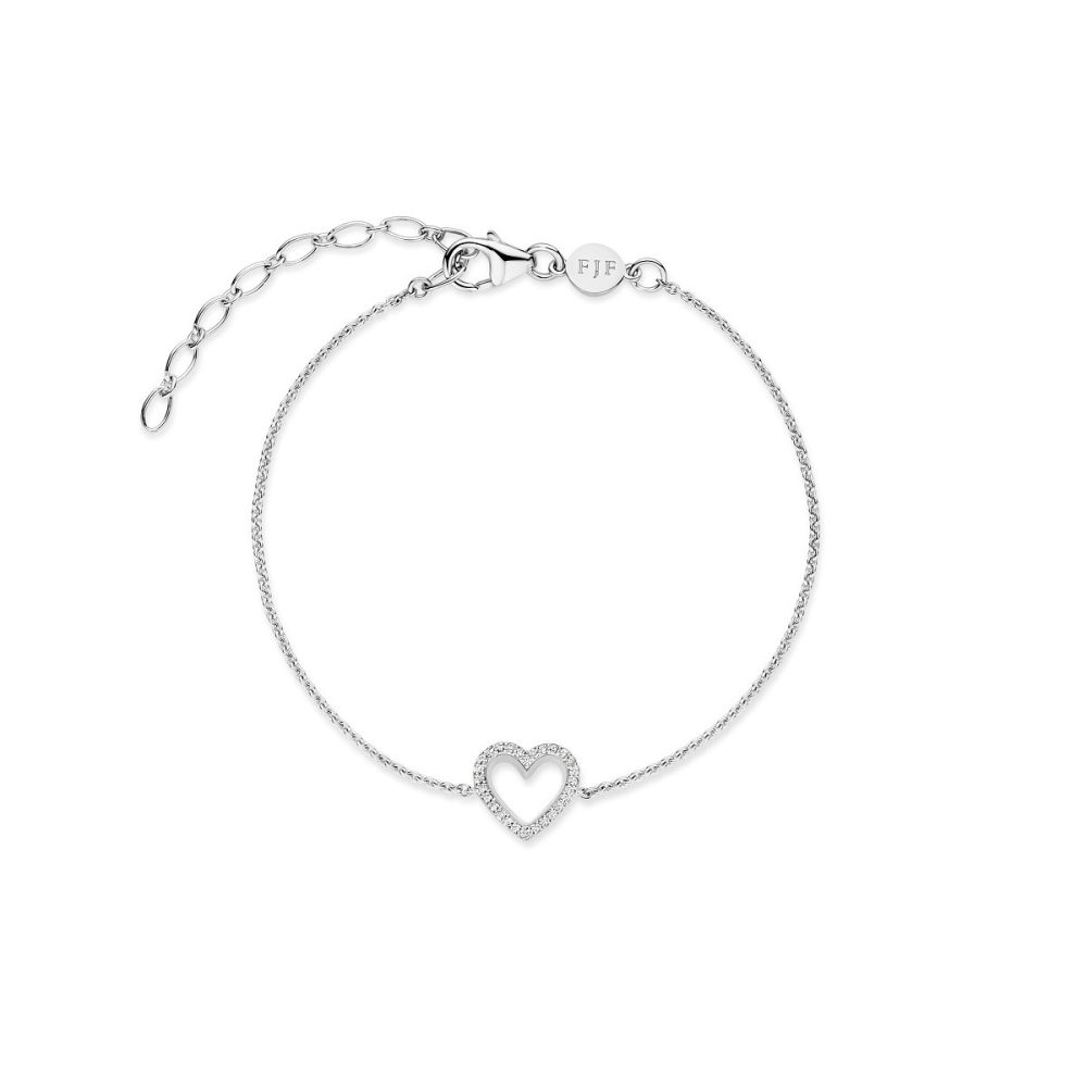 FJF JEWELLERY Armband - Classic Heart Pavé - FJF0050026SWH
