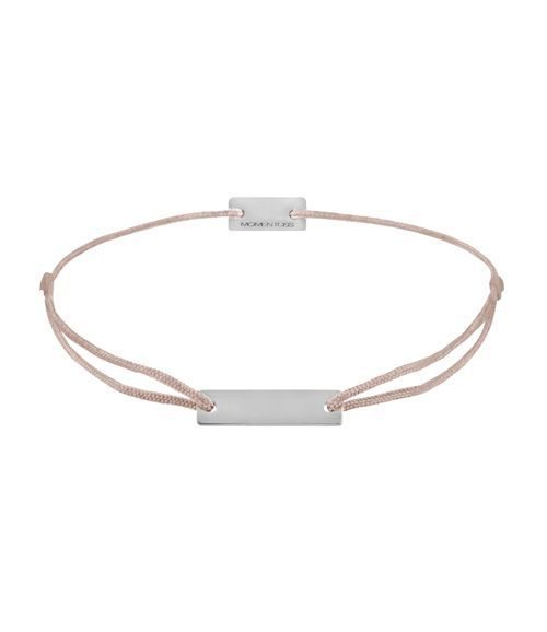 Momentoss Filo Armband - Textil - Braun - Silber - Eckig - 21200045