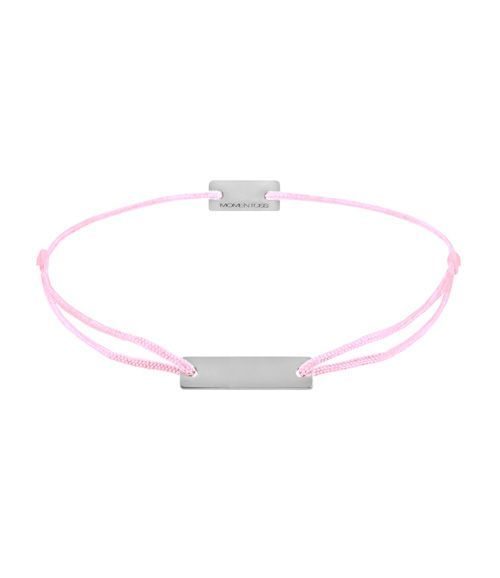 Momentoss Filo Armband - Textil - Rosa, Hell - Silber - Eckig - 21200049