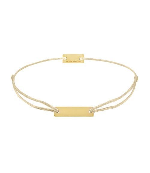 Momentoss Filo Armband - Textil - Beige - Gold - Eckig - 21200054