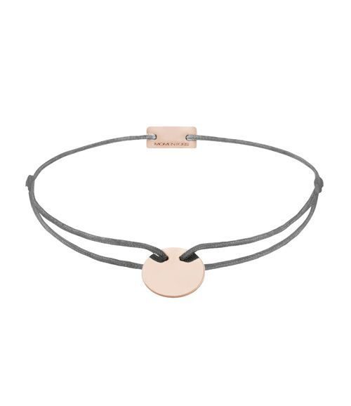 Momentoss Filo Armband - Textil - Dunkelgrau - Roségold - 21200068