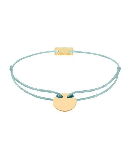 Momentoss Filo Armband - Textil - Hellblau - Gold - 21200022
