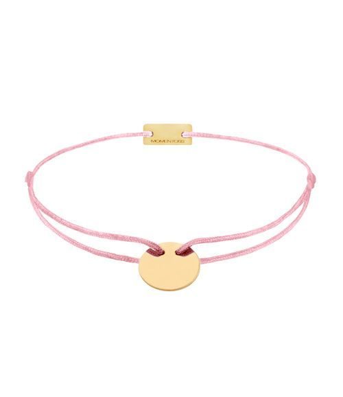 Momentoss Filo Armband - Textil - Rosa, dunkel - Gold - 21200025