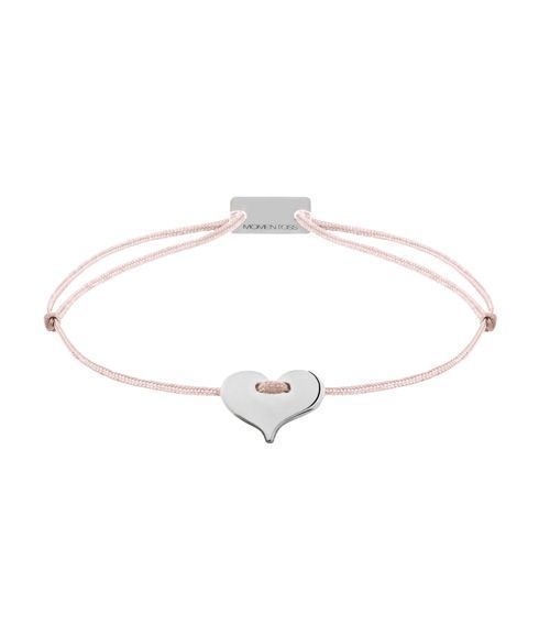 Momentoss Filo Armband - Textil - Hellrosa - rhodiniert - Herz - 21200215