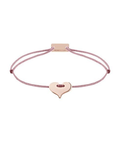 Momentoss Filo Armband - Textil - Rosa-Braun- rosé vergoldet - Herz - 21200220