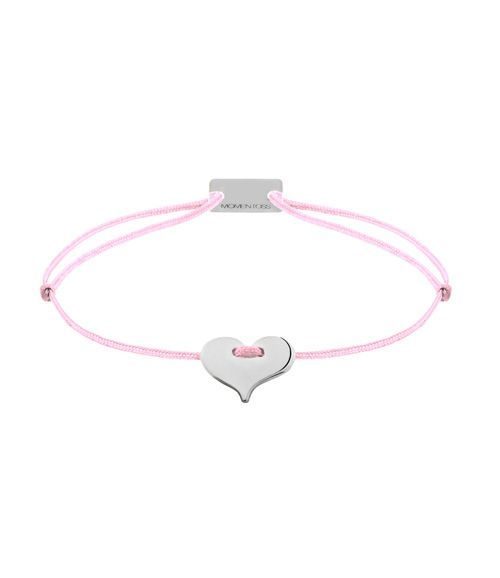 Momentoss Filo Armband - Textil - Babyrosa - rhodiniert - Herz - 21200972