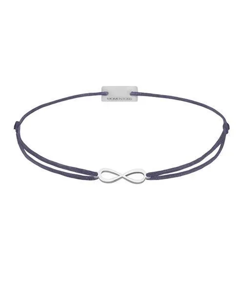 Momentoss Filo Armband - Textil - Blau Grau - Silber - 21201728