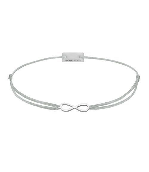 Momentoss Filo Armband - Textil - Grau - Silber - Infinity - 21201730