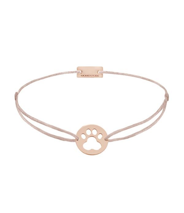 Momentoss Filo Armband - Textil - Beige - Pfote rosevergoldet - 21202798