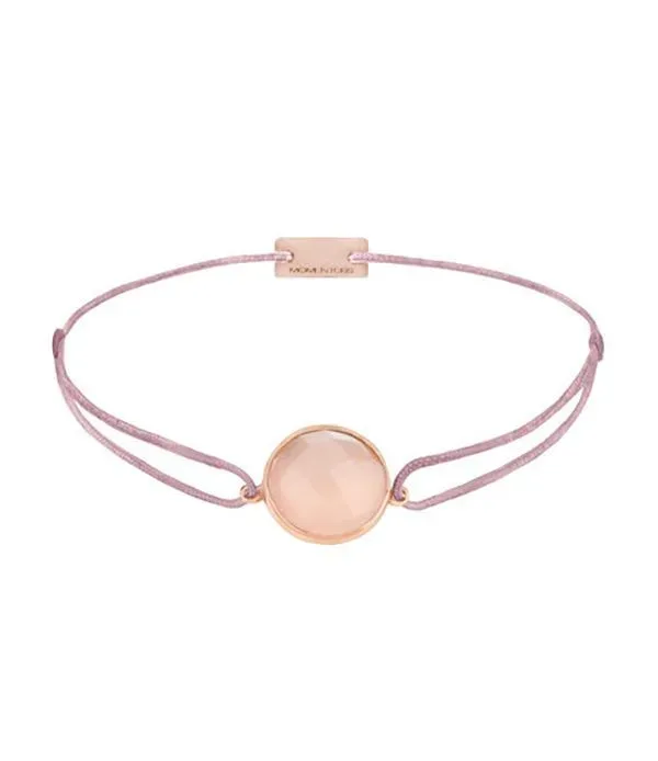 Momentoss Filo Armband - Textil - Rosa - Chalzedon Rosa - 21203148