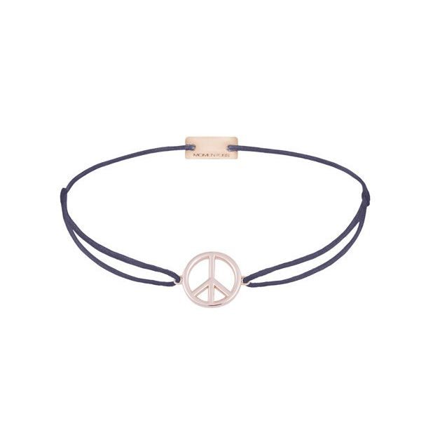 Momentoss Filo Armband - Textil - Lila - rosevergoldet - Peace - 21204092