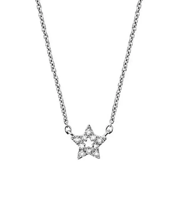 Momentoss Halskette - Weissgold Stern - 21300009