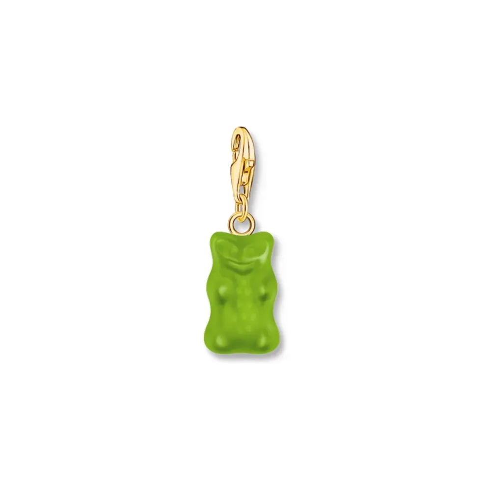 Thomas Sabo Charm - Goldbären-Anhänger in Grün - 2192-413-6