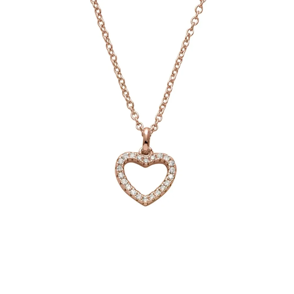Auranto Collier - Silbercollier Herz rose - M262079