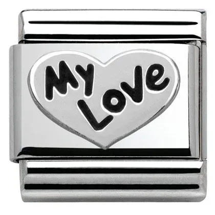 Nomination Classic - Composable Classic oxidiert - Herz My Love - 330101/09
