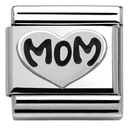 Nomination Classic - Composable Classic oxidiert - Herz Mom - 330101/10