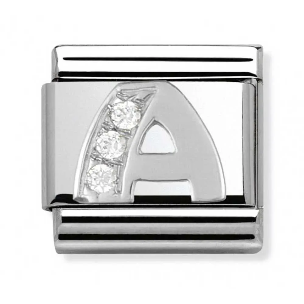 Nomination Classic - SilverShine Buchstabe A mit Zirkonia - 330301/01