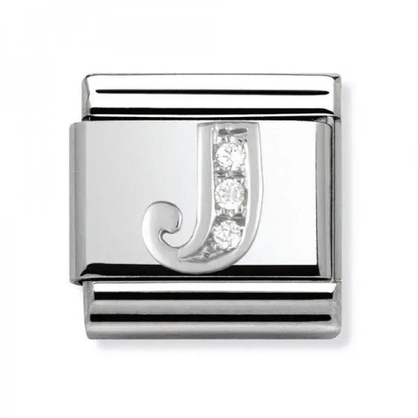 Nomination Classic - SilverShine Buchstabe J mit Zirkonia - 330301/10