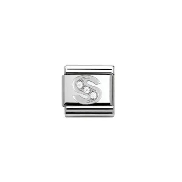 Nomination Classic - SilverShine Buchstabe S mit Zirkonia - 330301/19