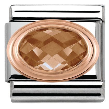 Nomination Classic - Composable Classic - 9k Roségold, Edelstahl, Zirkonia - 430601/024