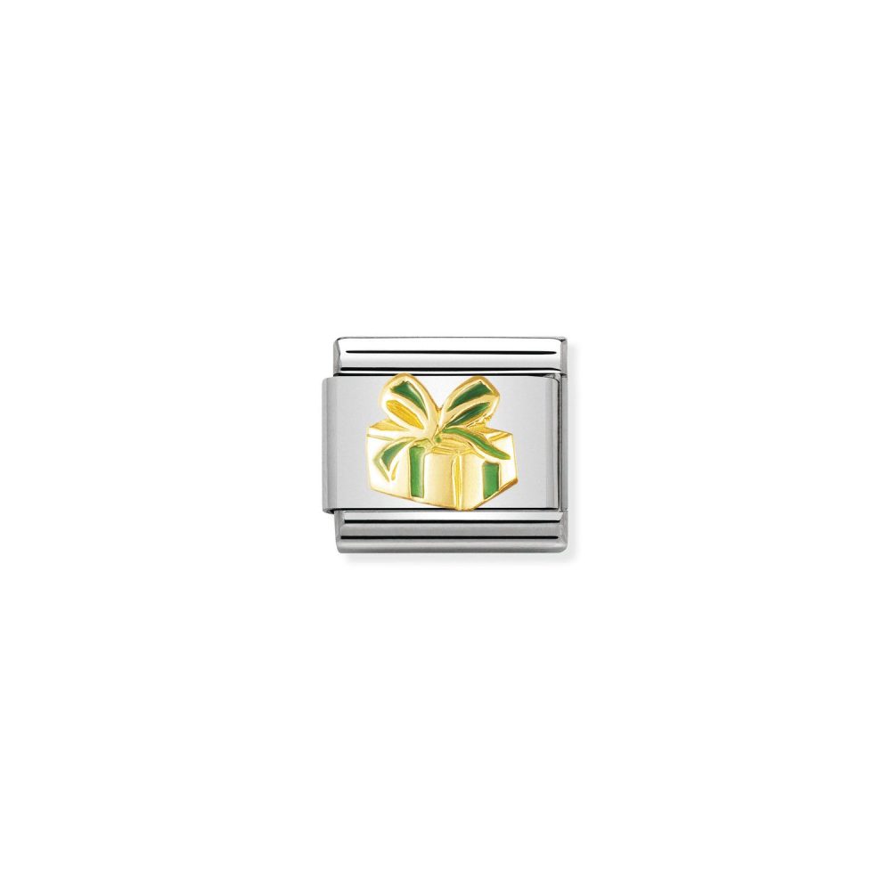 Nomination Classic - RELIEF Edelstahl, Email und 18K-Gold (Geschenk)