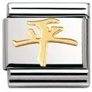 Nomination Classic - CHINA aus Edelstahl und 18K-Gold (Frieden CHINESISCH)