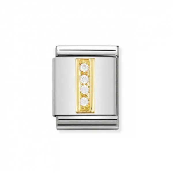 Nomination BIG - BUCHSTABEN Edelstahl, 18K-Gold und Cubic Zirc. (I)