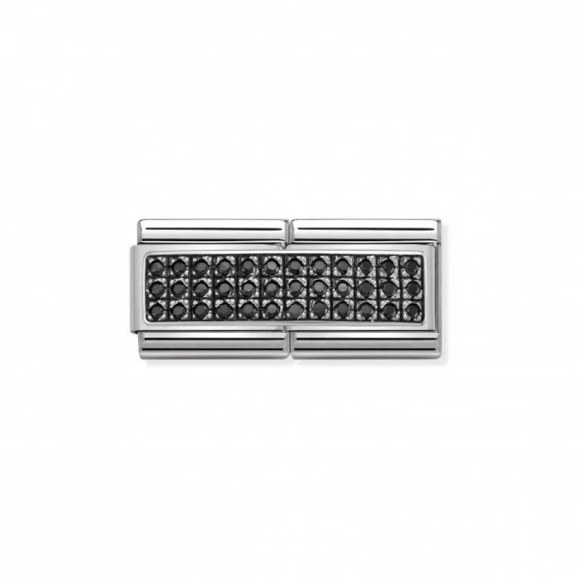 Nomination Classic - Composable Classic Double Link Schwarze Steine - 330733/10