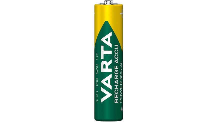 VARTA Batterie Akku 56703101404 AAA/HR03, 800 mAh, 4 St&uuml;ck