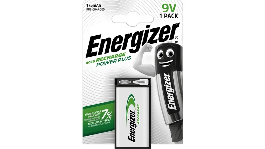 Energizer 9 V Wiederaufladbare Batterien Power Plus 6HR61 175 mAh NiMH