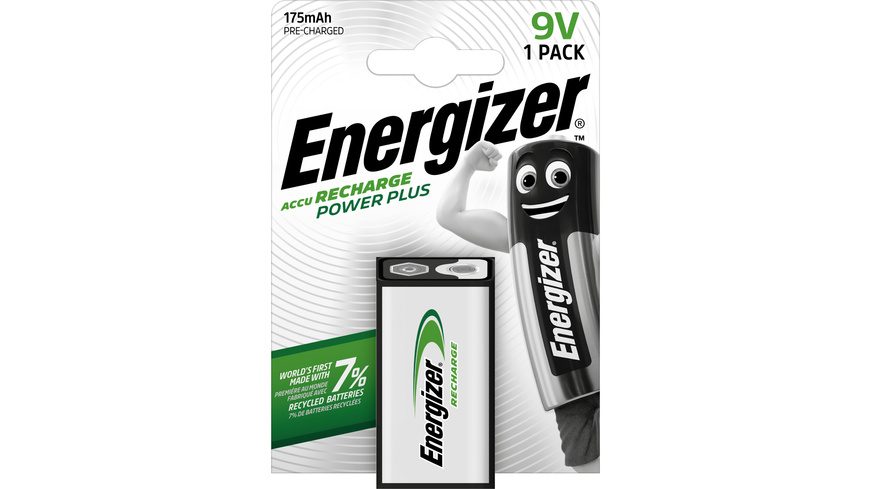 Energizer 9 V Wiederaufladbare Batterien Power Plus 6HR61 175 mAh NiMH