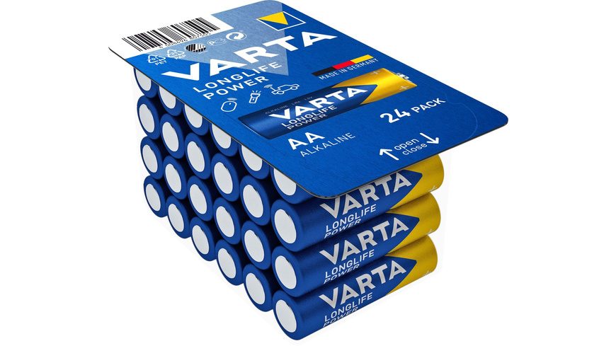 VARTA AA Batterien LONGLIFE Power LR6 24 Stück