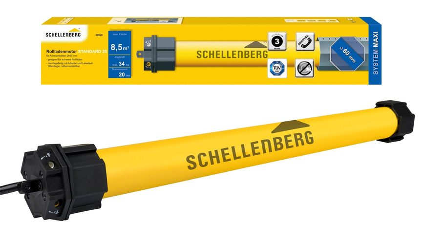 Schellenberg 20620 Rollladenmotor, Drehmoment: 20 Nm Passend für (Rollladensysteme) Schellenberg Maxi